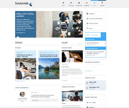 Intranet Solution project of SolutionLab